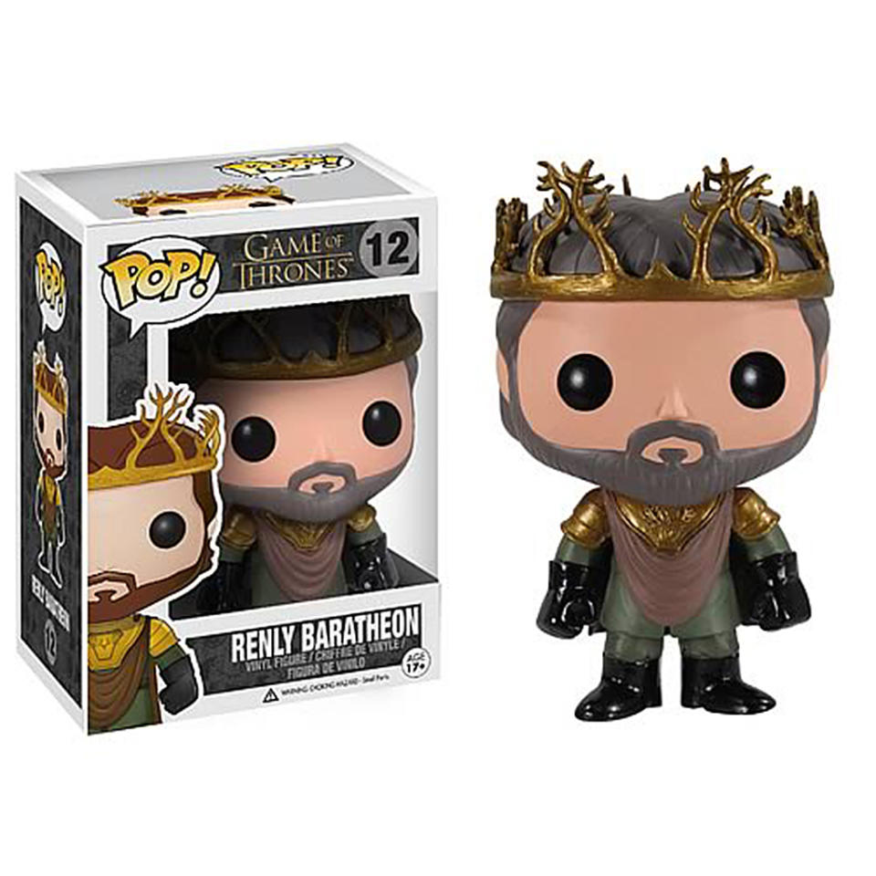 <p>In the books, his crown combines the stag antlers of the House of Baratheon with the roses of the House of Martell — though in the show, it’s just antlers. </p>