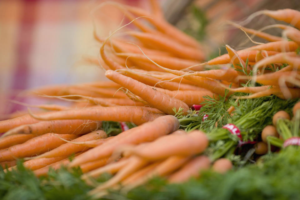 <div class="caption-credit"> Photo by: Corbis</div><b>CARROTS</b> <br> Don't Peel <br> <br> "I know that sometimes carrots can have little warts or little dents in them that freak people out. But for me, I just don't. Even for salads and stuff, I won't." <br> <br> <a rel="nofollow" href="http://recipes.search.yahoo.com/search;_ylt=A2KJjb3F18FREyMAwq2DmolQ;_ylc=X1MDMTM1MTE5NTI2NwRfcgMyBGFjdG4Da2V5YnJkBGRhdGFTcmMDZ29zc2lwBG91dGNtA3NyY2gEcnNwbnMDbmV3BHNlYwNzZWFyY2gEdDEDc3JjaEJ4BHQyA3N1Z2dMc3QEdDMDcXJ5BHQzcG9zAy0xBHQ0A3NsY3Q-?p=carrot&fr2=sb-top&fr=shine" data-ylk="slk:Find Carrot Recipes on Shine>>;elm:context_link;itc:0;sec:content-canvas" class="link ">Find Carrot Recipes on Shine>></a> <br>