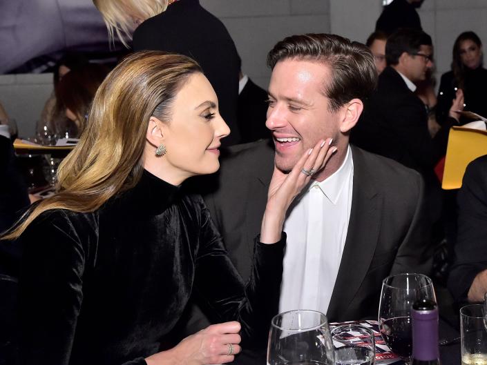 Armie Hammer and Elizabeth Chambers at a Gala together in 2019.
