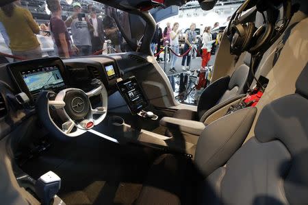 Inside view of the AeroMobil flying car during its unveiling at the Top Marques Monaco supercar show in Monaco April 20, 2017. REUTERS/Jean-Paul Pelissier