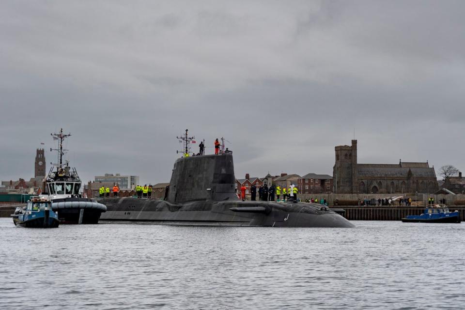 Barrow-in-Furness is home to Britain’s Astute class submarines and Dreadnought programme (PA)