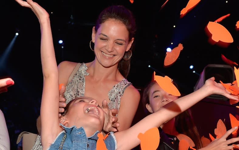 Katie Holmes and Suri Cruise went on a mother-daughter date to the Lakers game