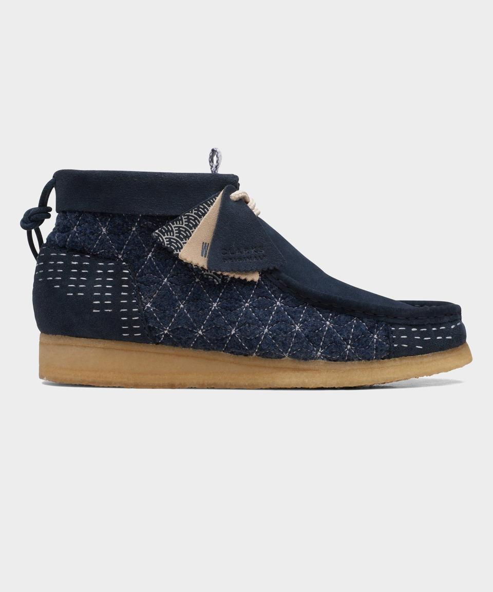 Clarks Wallabee Boot in Navy Sashiko