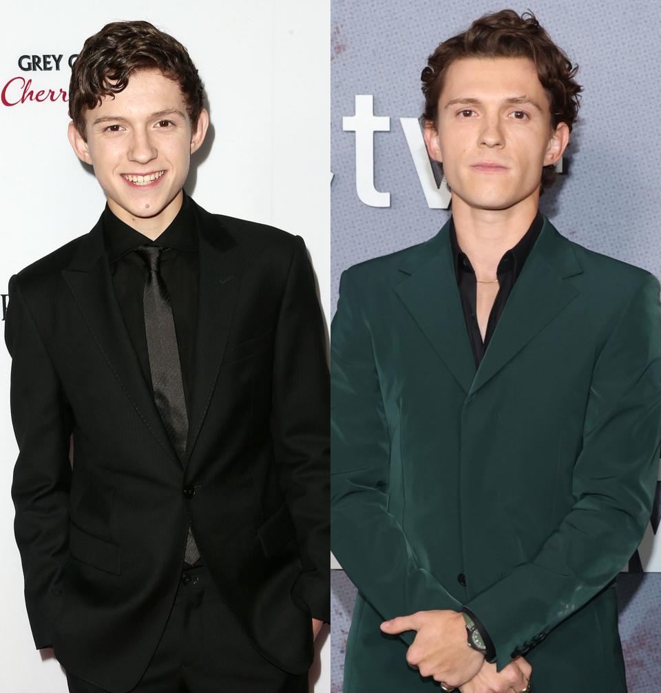 Tom Holland in December 2012 vs. June 2023