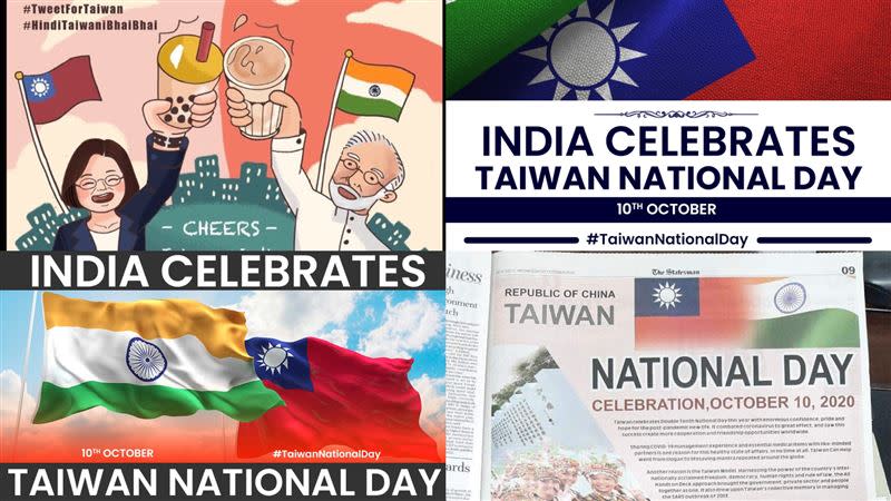 印度與台灣近年來關係友好。（圖／翻攝自推特）