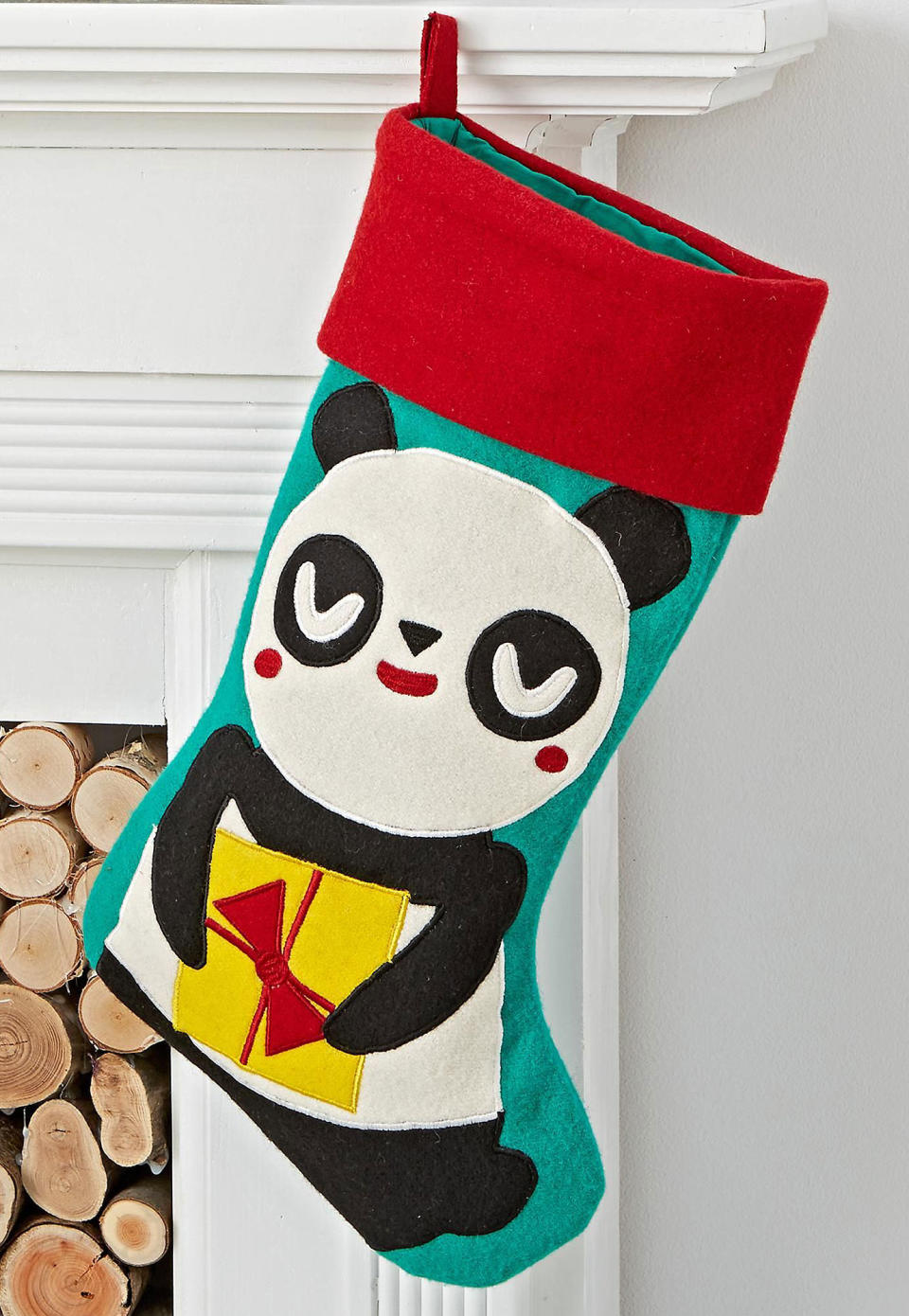 Land of Nod Merry Mascot Panda Stocking