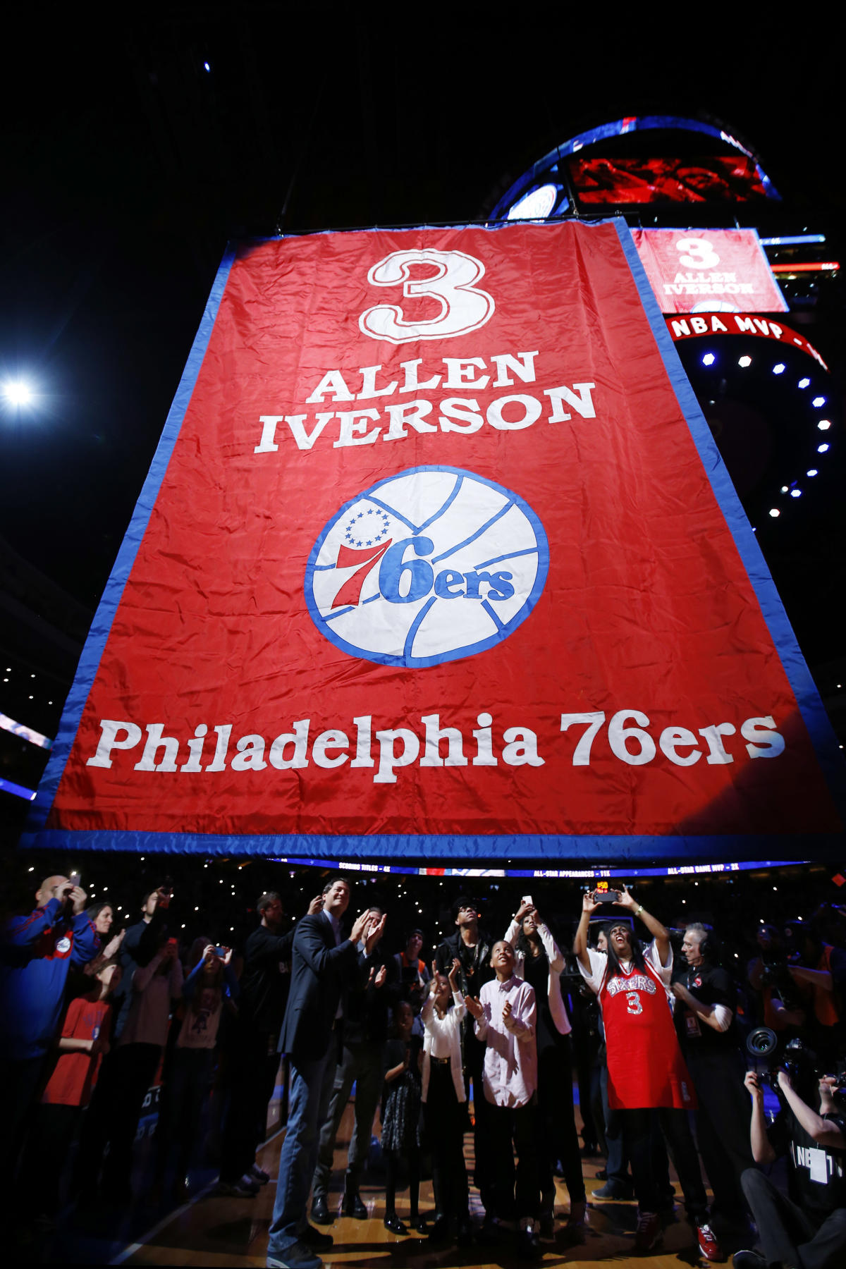 76ers retire Allen Iverson's jersey 