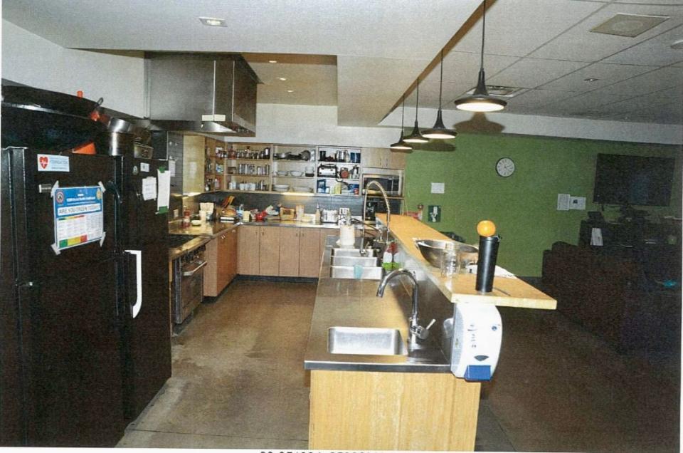 This photo shows the kitchen area at Fire Station 47 where the alleged assault occurred. It was taken by Ottawa police during their investigation into the incident and entered along with more photos of the station as an exhibit at the trial of former firefighter Eric Einagel and Capt. Greg Wright.