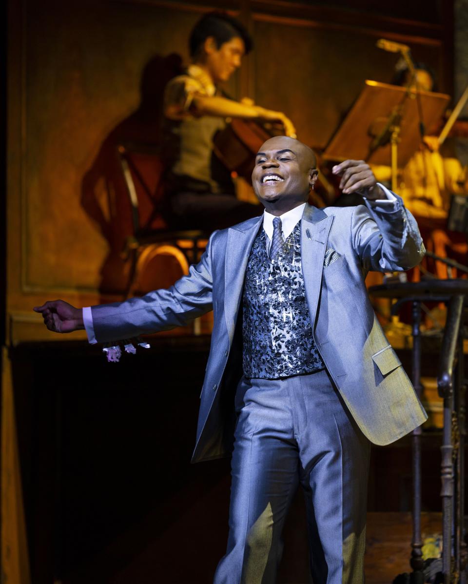 Nathan Lee Graham performs in "Hadestown" at the Marcus Performing Arts Center.