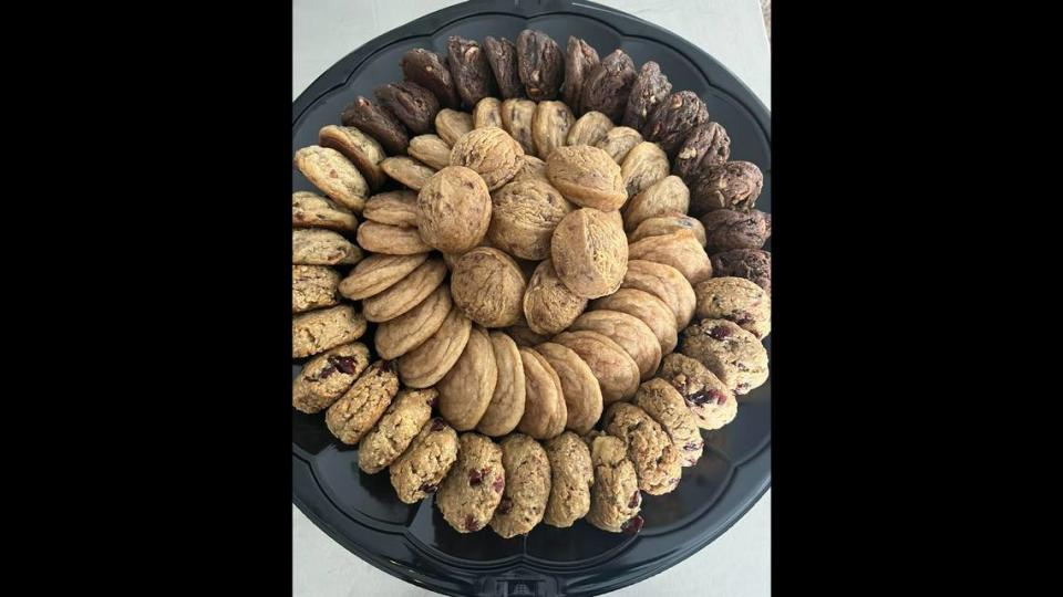 Cookie trays are a popular item that must be ordered in advance at Harriett’s Sweet Treats.