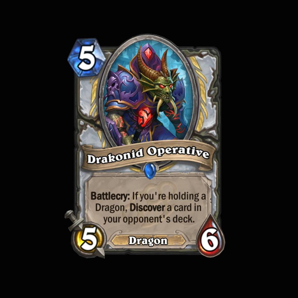 <p>In the post-One Night in Karazhan meta, Priests haven’t exactly had a great time. When they have been, they’ve been thieving cards from their opponents. Drakonid Operative will become one of the best choices for those who want to play thief. </p>