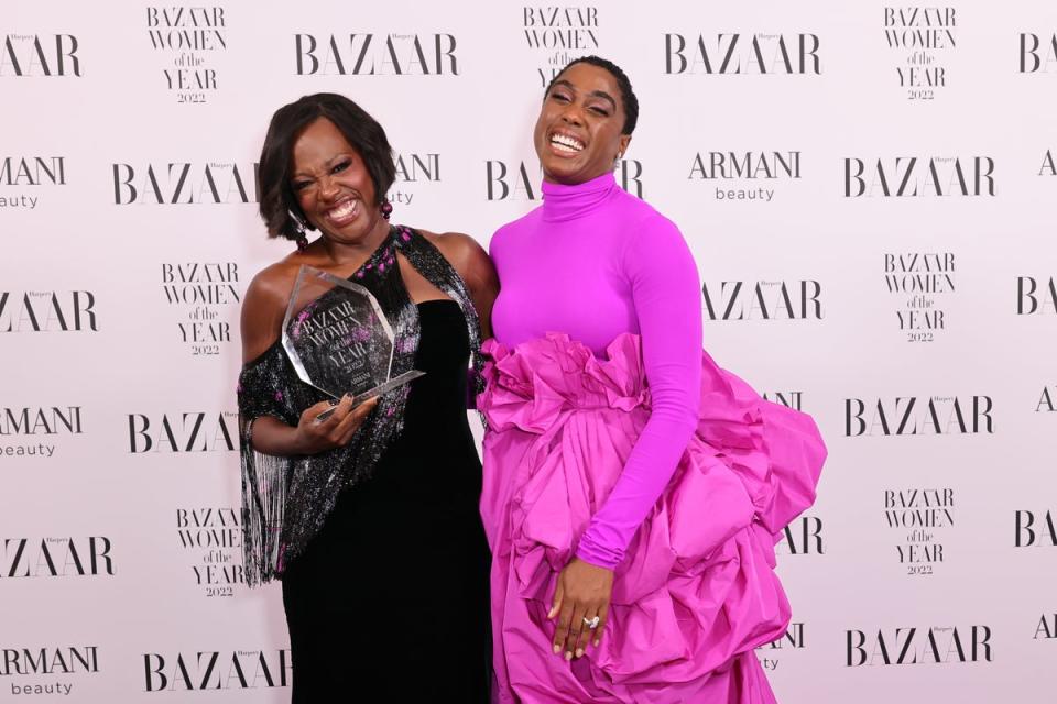 Viola Davis, winner of the Icon award and Lashana Lynch (Dave Benett)