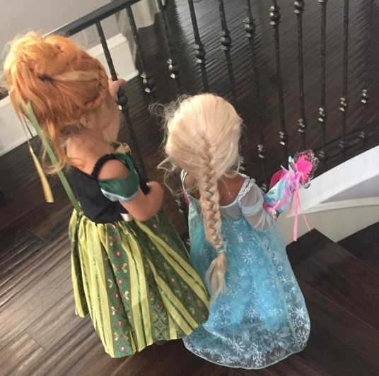 In 2015, they were Elsa and Anna. Photo: Instagram