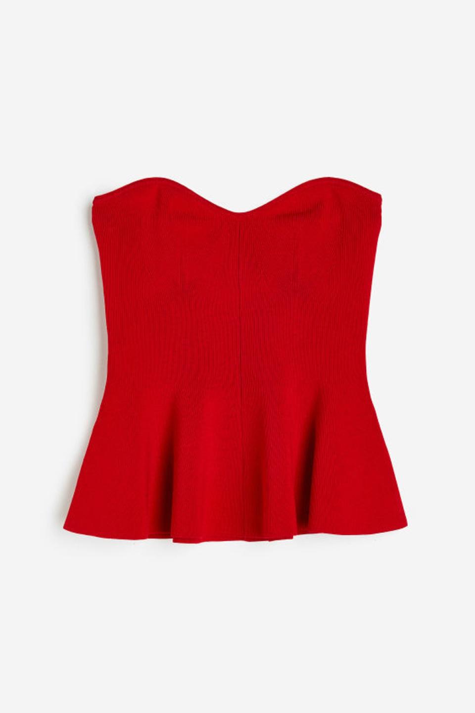 H&M Rib-Knit Peplum Top (H&M)