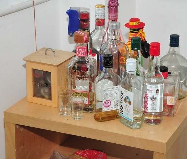 Bottles of alcohol which were used to spike victims (PA)