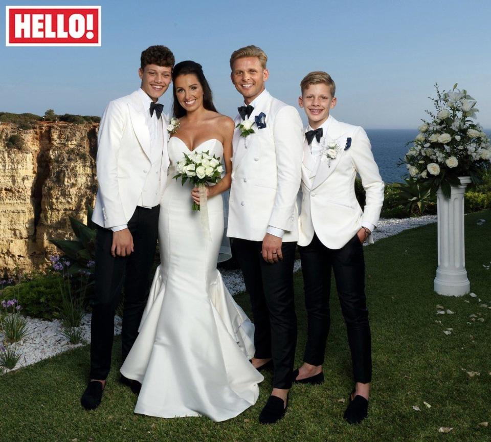 Happy family: Jeff Brazier and Kate Dwyer tie the knot (PA)