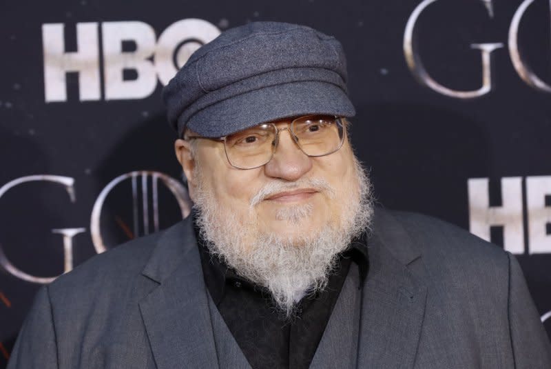 George R.R. Martin arrives on the red carpet at the Season 8 premiere of "Game of Thrones" at Radio City Music Hall in 2019 in New York City. File Photo by John Angelillo/UPI