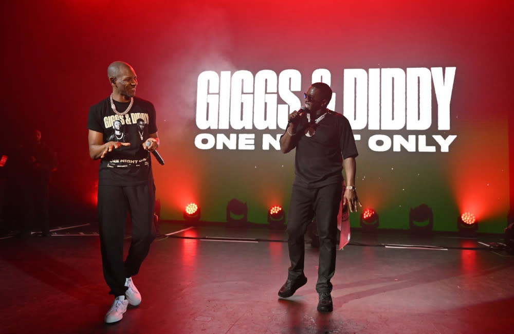 Giggs and Diddy take to the stage for an intimate gig in London credit:Bang Showbiz