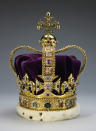 <p>Weighing nearly 5 lbs., the magnificent crown was created in 1661 from a solid gold frame, set with semi-precious stones from tourmalines, topazes, rubies, sapphires, zircons and aquamarines. Four crosses and four fleurs-de-lis decorate the gold band. </p> <p>"It is a very heavy, impressive, beautiful object," says Farris. St. Edward's crown is considered the most sacred in the royal collection and is only used for the actual crowning, per <a href="https://www.hrp.org.uk/tower-of-london/history-and-stories/the-crown-jewels/#gs.ukyy3i" rel="nofollow noopener" target="_blank" data-ylk="slk:Historic Royal Palaces;elm:context_link;itc:0;sec:content-canvas" class="link ">Historic Royal Palaces</a>.</p> <p>It was commissioned for the coronation of King Charles II, the first sovereign following the English Civil Wars in the 17th century, and modeled on the previous crown that had been destroyed by the Parliamentarians. Like the original, it is named for St. Edward the Confessor, an Anglo-Saxon king who died in 1066. </p> <p>"It was said that his crown was used in coronations — the first one we have a record of is Henry III in 1220 and it was historically kept at Westminster Abbey," Farris adds. </p>