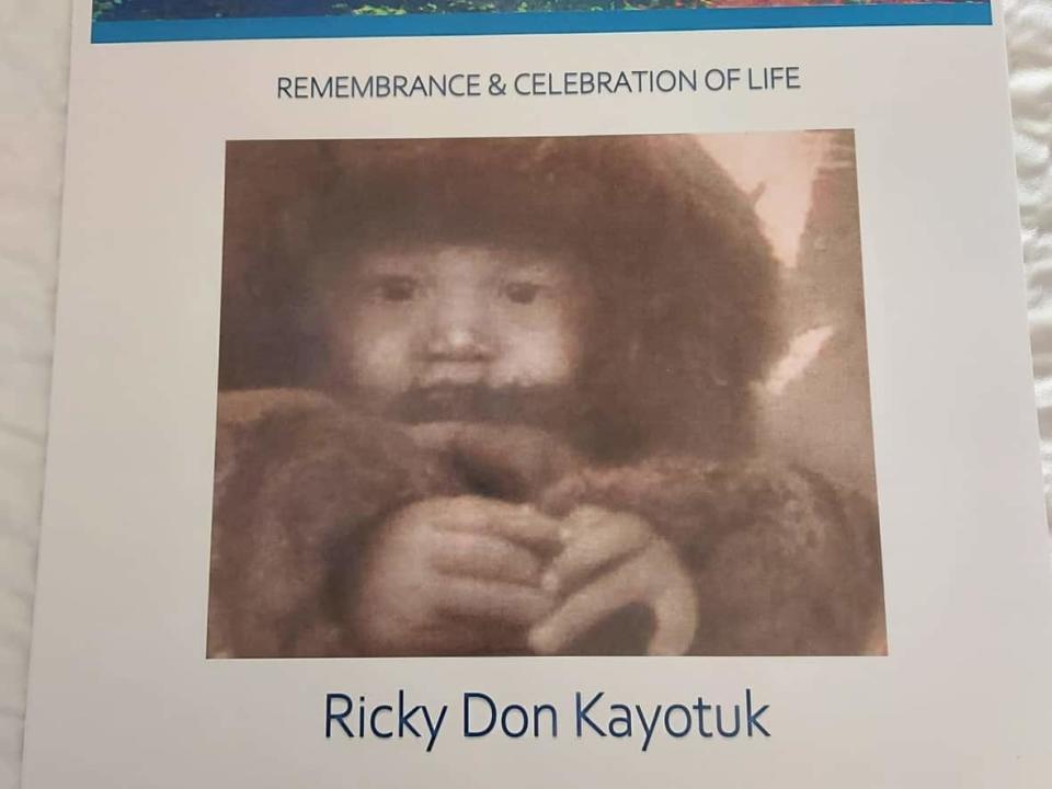 Peggy Day said her brother, Ricky Don Kayotuk, became sick and was sent from Reindeer Station to Inuvik, and then to Charles Camsell Hospital in Edmonton where he died at 10 months old in 1961. He is one of 12 Inuvialuit beneficiaries whose burial site was found recently by the Nanilavut Iniative. (Submitted by Peggy Day - image credit)