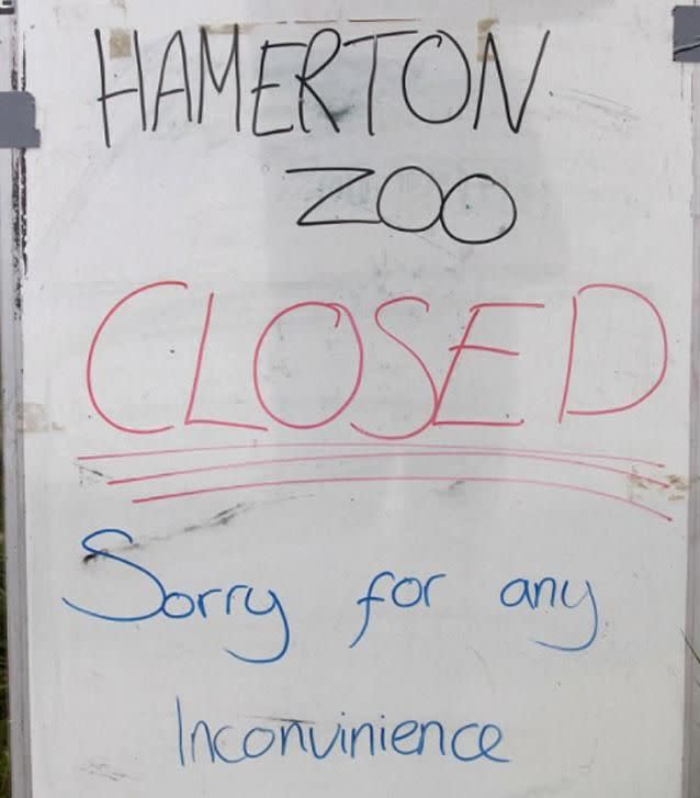 The zoo remained closed for the rest of the day. Photo: Supplied