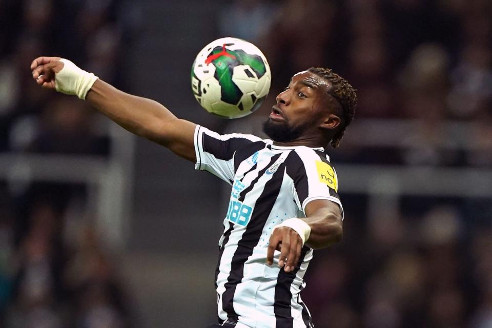 Allan Saint-Maximin missed Newcastle’s cup defeat at Hillsborough (Owen Humphreys/PA) (PA Wire)