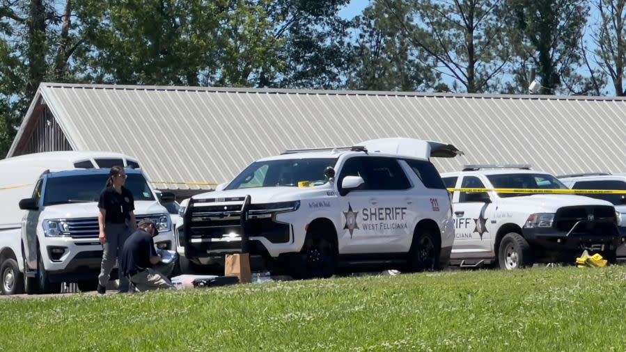 Investigators on scene after shooting in West Feliciana Parish. (Michael Thompson)