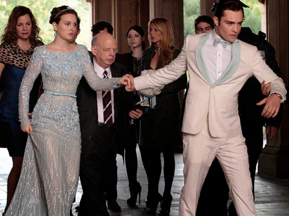 Blair Waldorf and Chuck Bass at their wedding on "Gossip Girl."