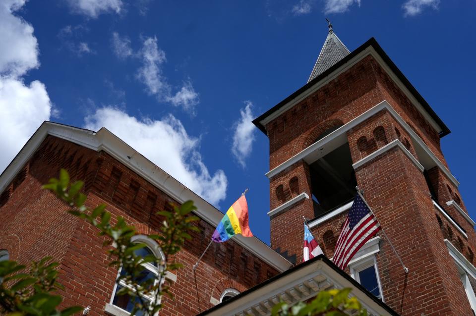 St. Patrick's Episcopal Church on Main Street displayed a Pride flag on July 6 ahead of the city's Pride festival.