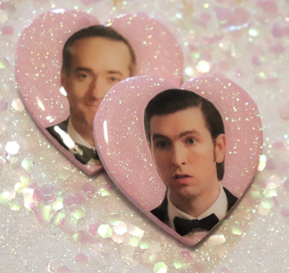 Tom and Cousin Greg Heart Magnet Set