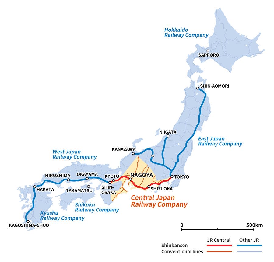 Shinkansen map