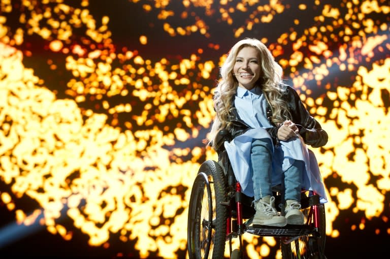 Russian singer Yuliya Samoilova is in a wheelchair since a bad reaction to a vaccine in childhood