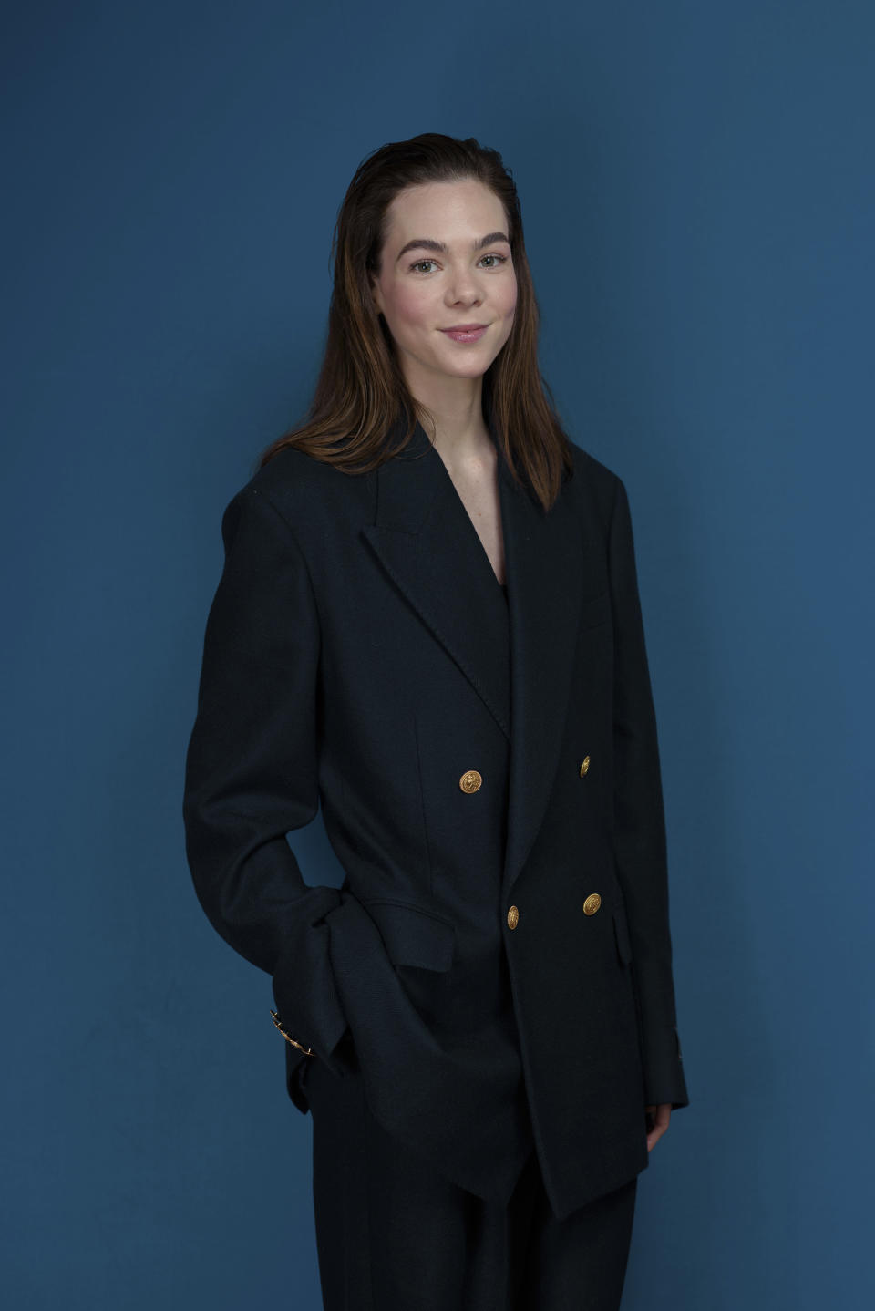 Ximena Lamadrid poses for a portrait to promote the film "Bardo, False Chronicle of a Handful of Truths" on Tuesday, Oct. 25, 2022, in New York. (Photo by Christopher Smith/Invision/AP)