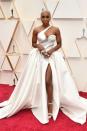 <p>Who: Cynthia Erivo</p><p>When: February 9, 2020</p><p>Wearing: Atelier Versace</p><p>Why: This is how you modernize the ball gown at the Oscars. Cynthia Erivo traded in the cupcake silhouette for a refreshing take on Marie Antoinette panniers, then drowned herself in bling. </p>