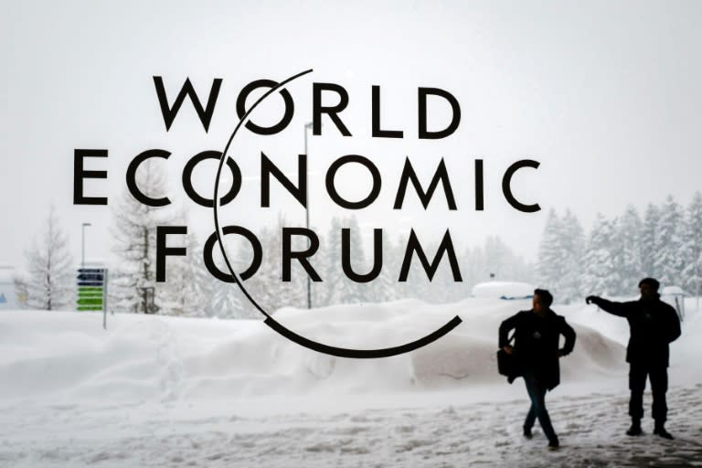 French President Emmanuel Macron and German Chancellor Angela Merkel will speak in Davos on Tuesday