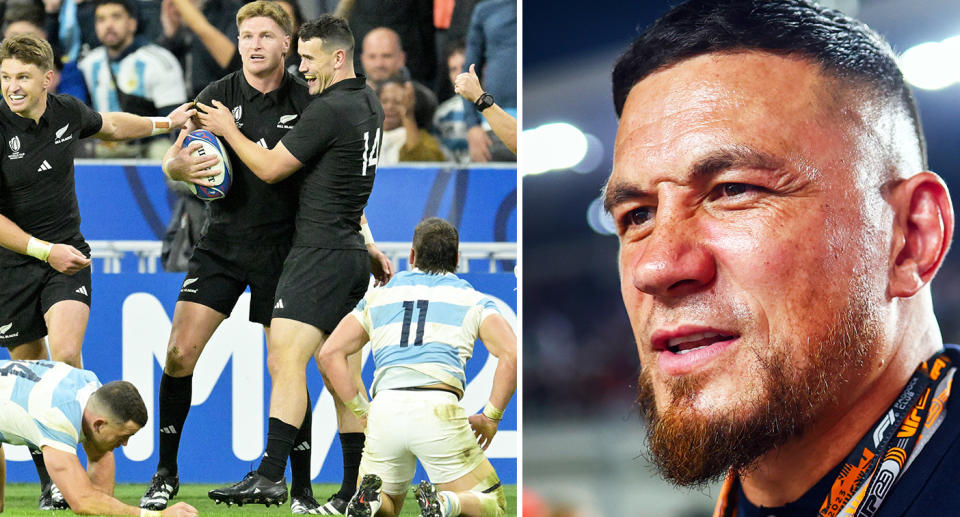 Sonny Bill Williams slams World Rugby draw as New Zealand hammer Argentina. Image: Getty