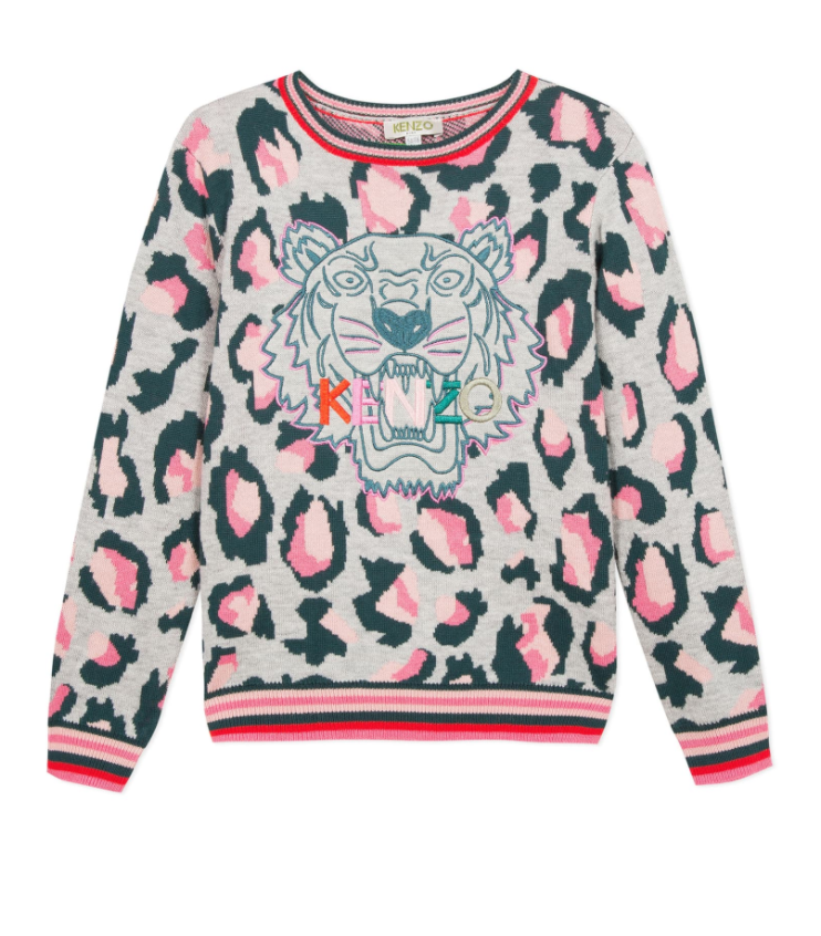 KENZO Tiger Leopard Pattern Sweater