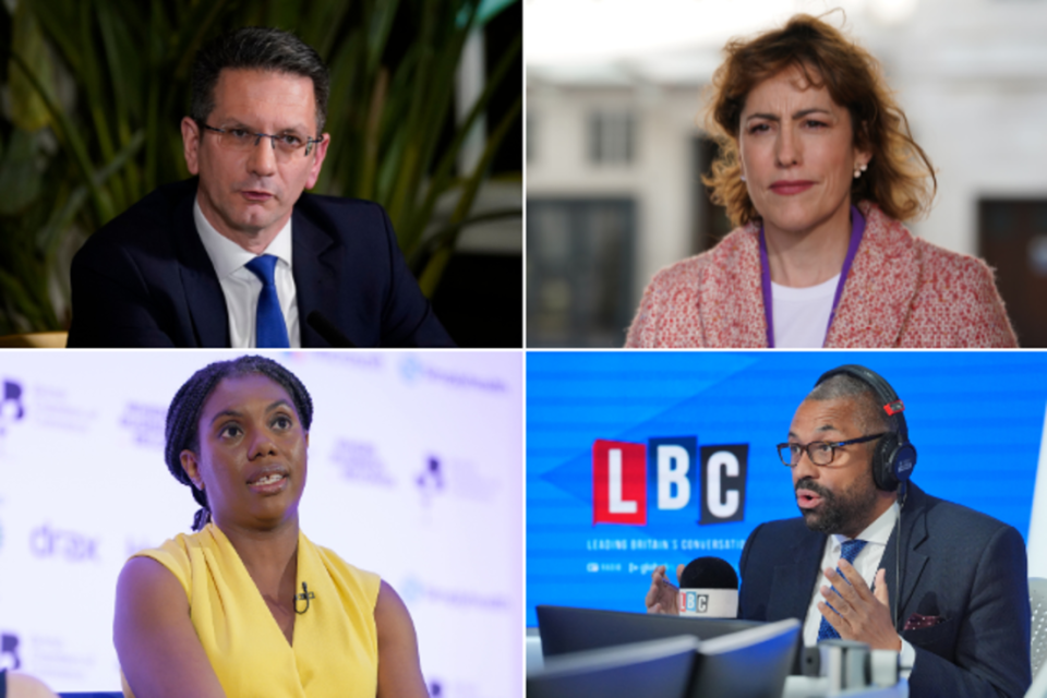 Clockwise from top left: Steve Baker, Victoria Atkins, James Cleverly and Kemi Badenoch. Photo: PA