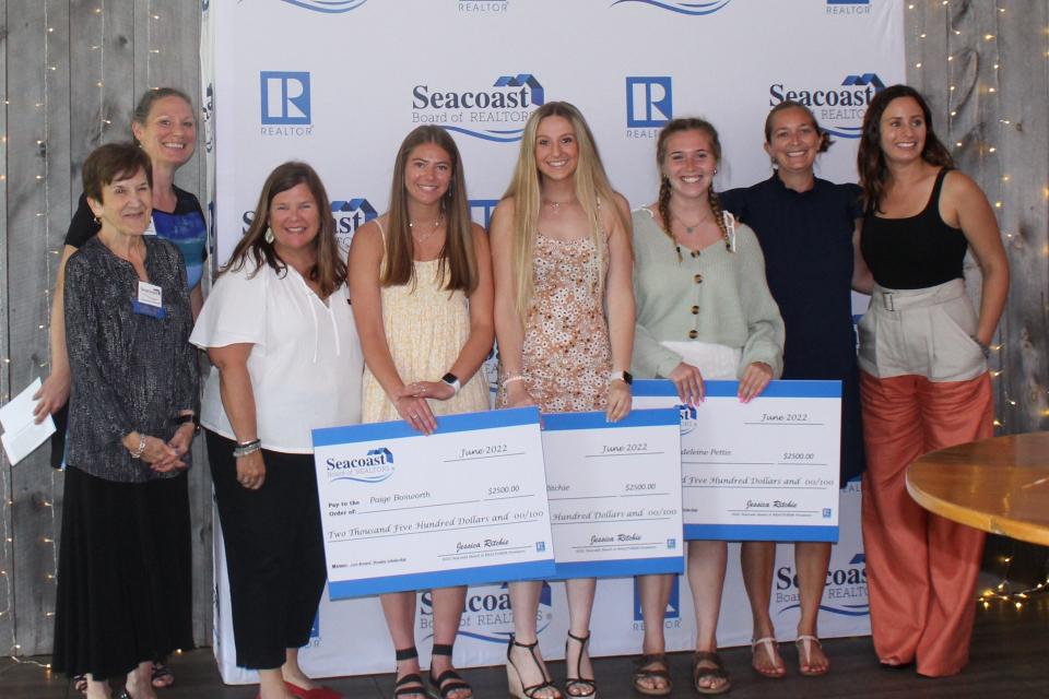 Each year, the Seacoast Board of REALTORS awards three $2,500 scholarships to area graduating seniors.  This year’s recipients are Hannah Ritchie, Madeleine Pettis and Paige Bosworth.