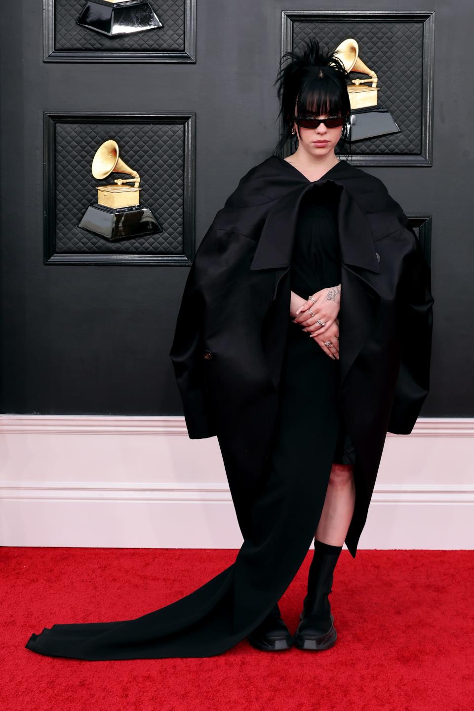 Billie Eilish attends the 2022 Grammy Awards.