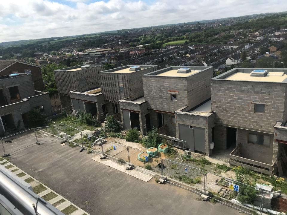 The unfinished estate in Chatham, Kent. (SWNS)