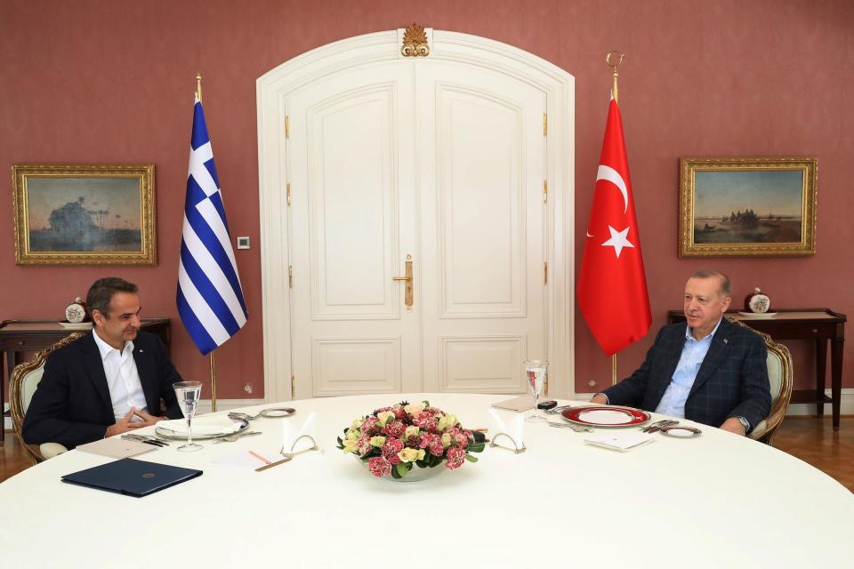 Turkey Recep Tayyip Erdogan Greece Kyriakos Mitsotakis