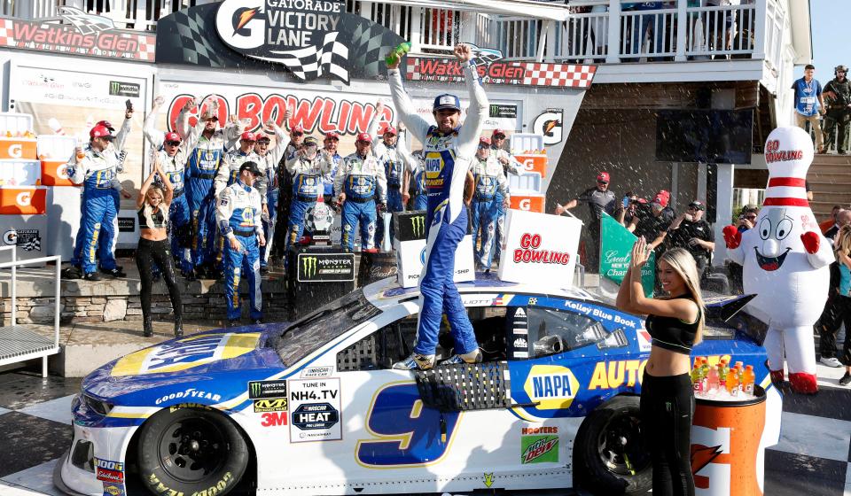 Here's Chase Elliott in Victory Lane at Watkins Glen, back when he was King of the Road.