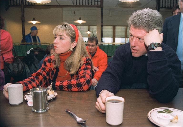 Bill Clinton and Hillary campaign in Bedford in 1992 prior to his victory in the presidential elections