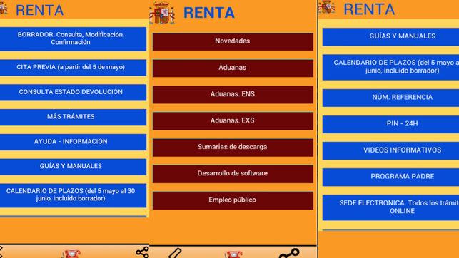 La aplicación FALSA de la Renta (Google Play vía eldiario.es)