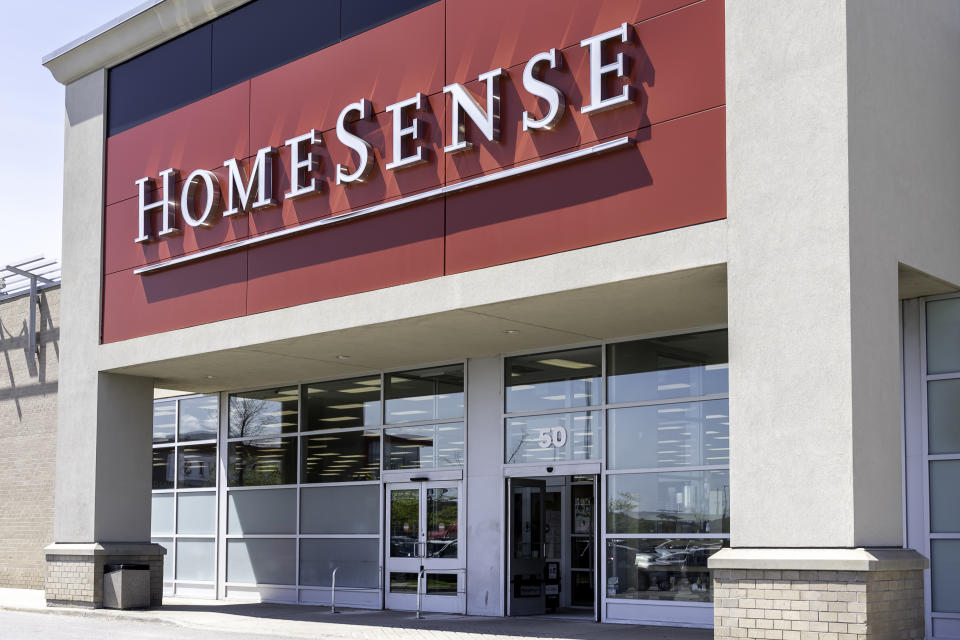 Toronto, Canada - June 3, 2019: HomeSense store in Toronto. 
HomeSense is a Canadian chain of off-price home furnishing stores operated by TJX Company