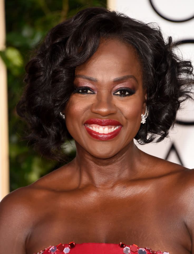 Viola Davis at the 2015 Golden Globes