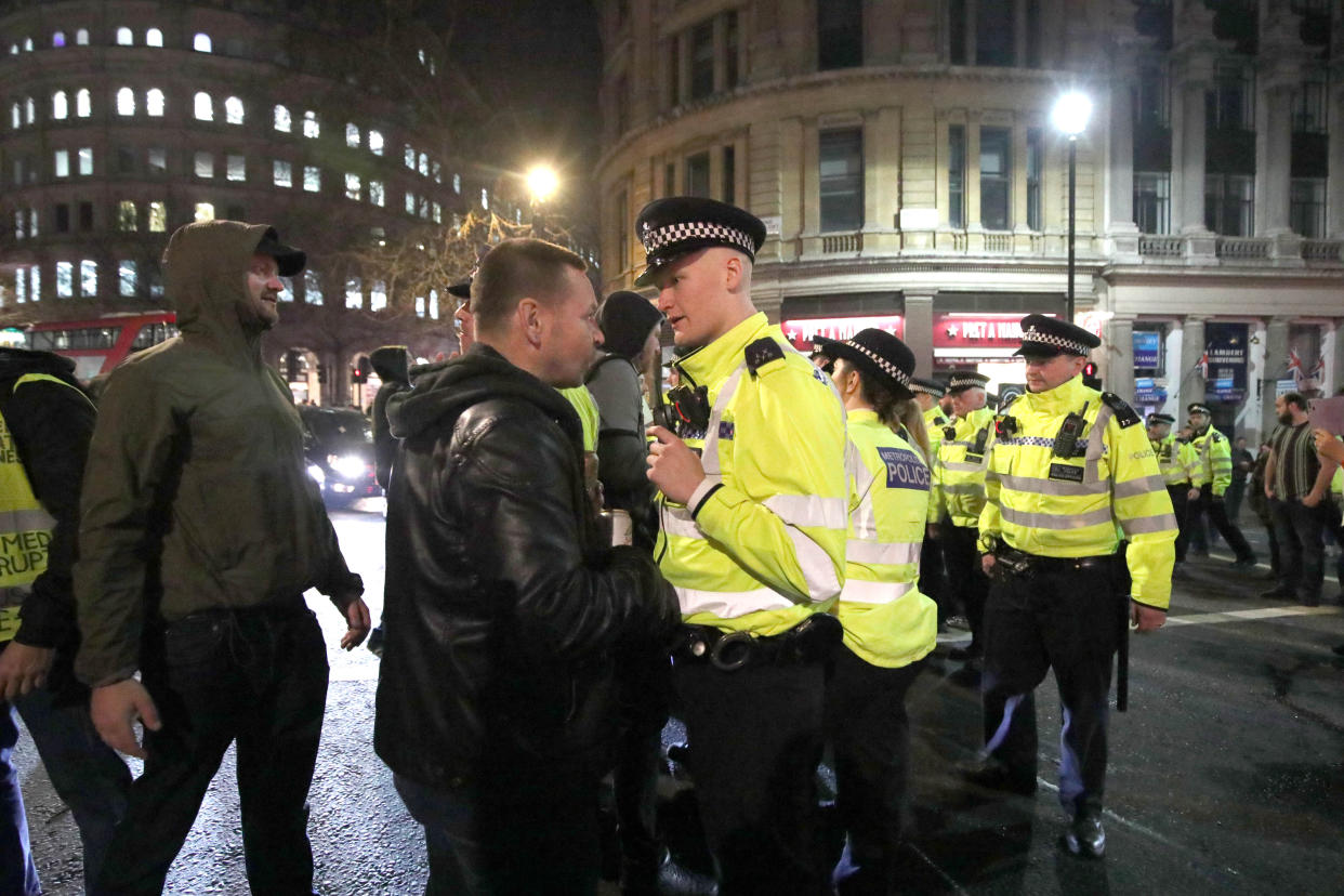 <em>Tensions simmered during Brexit protests on Friday (Picture: PA)</em>