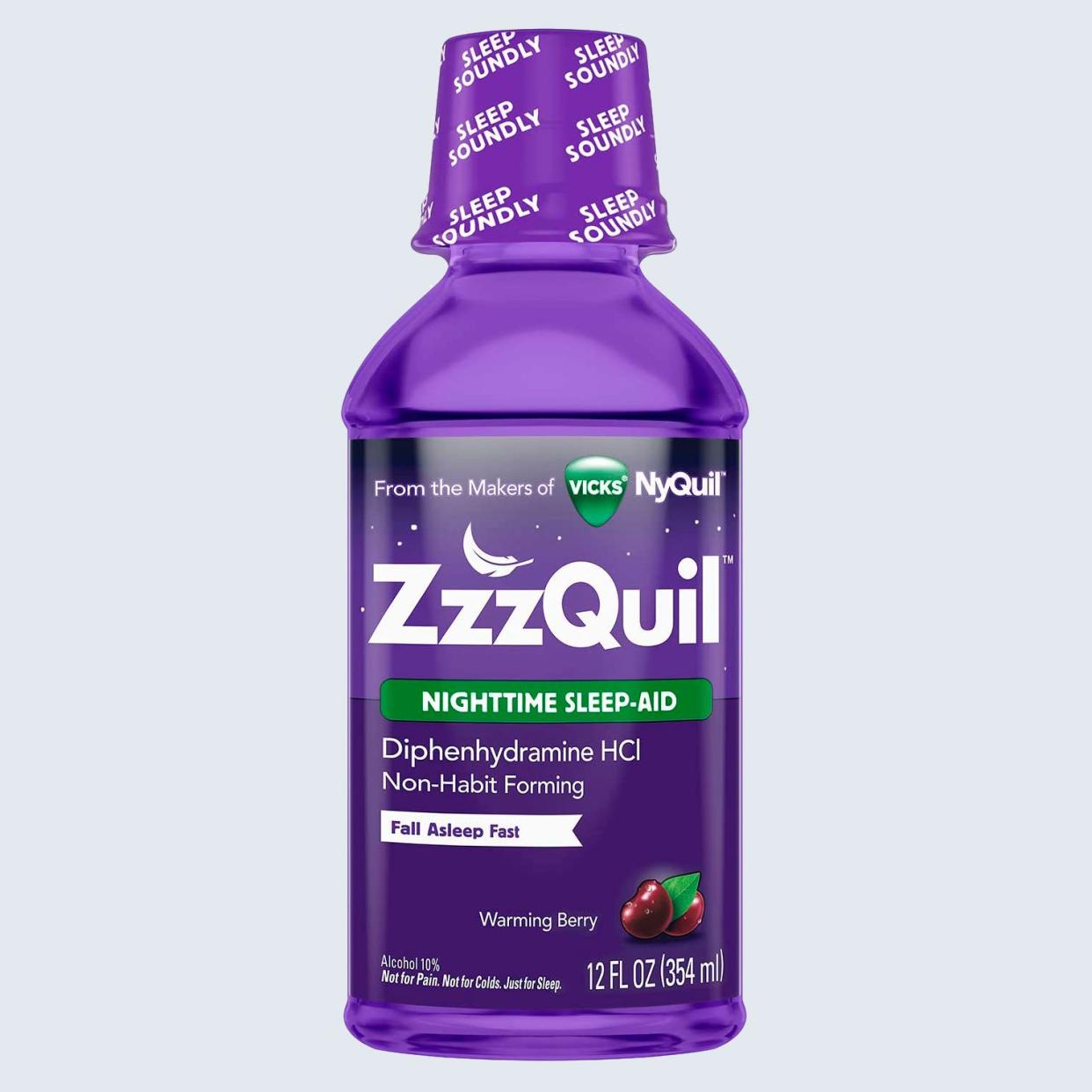 <a href="https://go.skimresources.com?id=131817X1594237&xs=1&url=https%3A%2F%2Fwww.amazon.com%2FVicks-ZzzQuil-Nighttime-Warming-Liquid%2Fdp%2FB007MB5XTS%2Fref%3Dsr_1_1%3Fdchild%3D1%26keywords%3Dnyquil%2Bsleep%2Baid%26qid%3D1599761574%26sr%3D8-1" rel="noopener" target="_blank" data-ylk="slk:NyQuil;elm:context_link;itc:0;sec:content-canvas" class="link rapid-noclick-resp">NyQuil</a><span class="site_url"><a href="https://go.skimresources.com?id=131817X1594237&xs=1&url=https%3A%2F%2Fwww.amazon.com%2FVicks-ZzzQuil-Nighttime-Warming-Liquid%2Fdp%2FB007MB5XTS%2Fref%3Dsr_1_1%3Fdchild%3D1%26keywords%3Dnyquil%2Bsleep%2Baid%26qid%3D1599761574%26sr%3D8-1" rel="noopener" target="_blank" data-ylk="slk:amazon.com;elm:context_link;itc:0;sec:content-canvas" class="link rapid-noclick-resp">amazon.com</a></span><span class="product_price">$6.96</span>