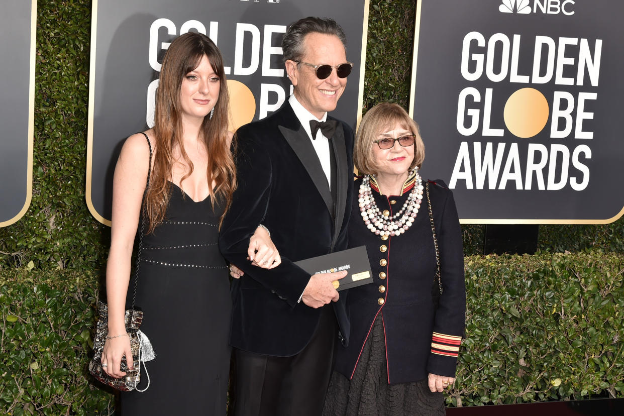 Richard E. Grant and Joan Washington have a daughter, Olivia, together. (David Crotty/Patrick McMullan via Getty Images)